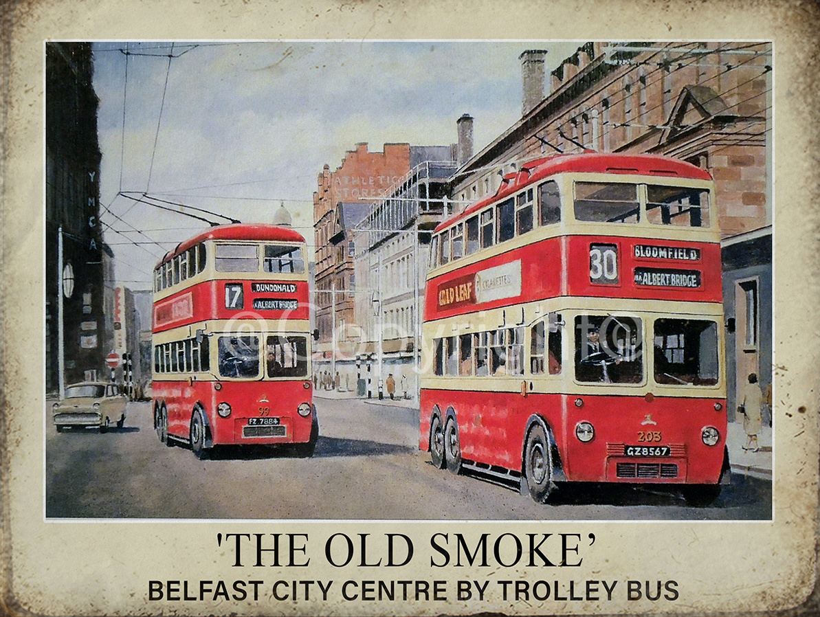 Belfast Trolley Bus Poster