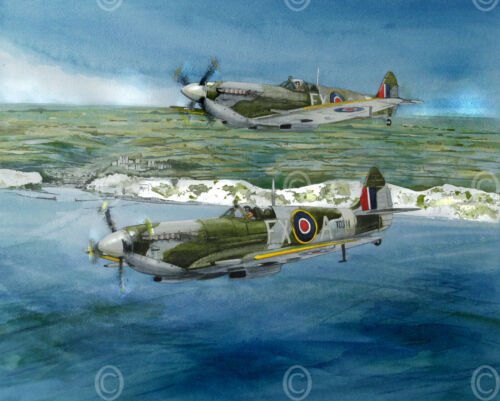 WW2 Pair Of Spitfires Dover Castle