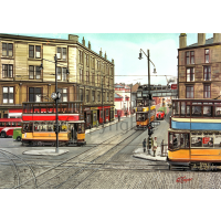 Scotland Glasgow Gorbals Trams