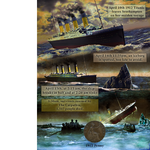The Titanic Disaster Original 1912 Penny