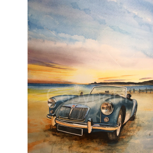 MG-A Iconic Blue Roadster