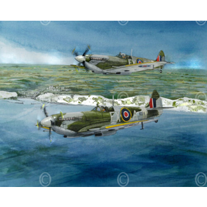 WW2 Pair Of Spitfires Dover Castle