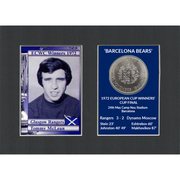 Rangers 1972 ECWC -Tommy McLean