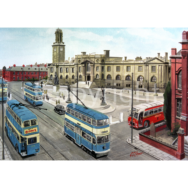 South Shields Town Hall Square - Trolley Buses